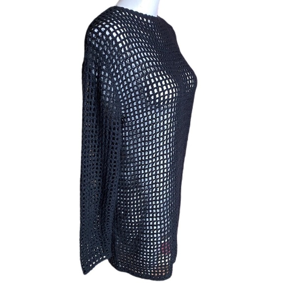 Olsen Collection Open Stitch Black Sweater - Picture 3 of 6